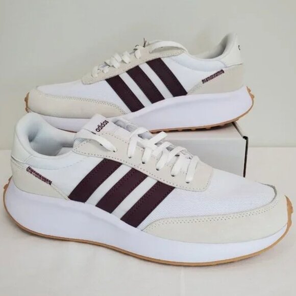 NWT Adidas Run 70s Sneakers White Maroon | Men’s US 9 - Picture 5 of 10